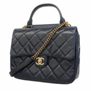 Pre-owned Fabric chanel-bags Chanel Vintage , Blue , Dames