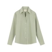 Groene wollen shirt met afneembare strikken Noyoco , Green , Dames