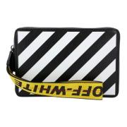 Leather shoulder-bags Off White , Black , Dames