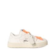 Witte Veterschoenen met Logopatch Off White , White , Dames