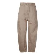 Denim broek met afgeronde pijpen Studio Nicholson , Brown , Dames