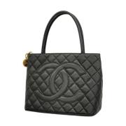 Pre-owned Leather handbags Chanel Vintage , Black , Dames