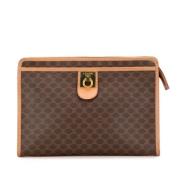 Pre-owned Canvas clutches Celine Vintage , Brown , Dames