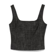 Jersey Aansluitende Top Remain Birger Christensen , Black , Dames