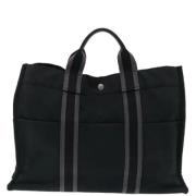 Pre-owned Canvas handbags Hermès Vintage , Black , Dames