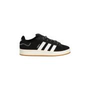 Vintage Leren Dames Sneakers Adidas , Black , Dames