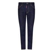 Blauwe Jeans met Logo Print Dsquared2 , Blue , Dames