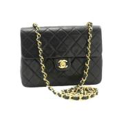 Pre-owned Leather chanel-bags Chanel Vintage , Black , Dames