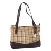 Pre-owned Canvas handbags Burberry Vintage , Beige , Dames