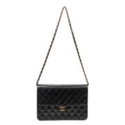 Pre-owned Leather chanel-bags Chanel Vintage , Black , Dames