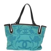 Pre-owned Canvas handbags Chanel Vintage , Blue , Dames