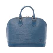 Pre-owned Leather handbags Louis Vuitton Vintage , Blue , Dames