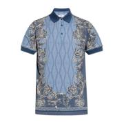 Polo met decoratieve print Etro , Blue , Heren