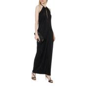 Lange Jersey Jurk met Strass Philosophy di Lorenzo Serafini , Black , ...