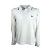 Geborduurd poloshirt met lange mouwen Jacob Cohën , White , Heren