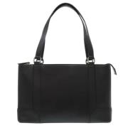 Pre-owned Leather handbags Burberry Vintage , Black , Dames