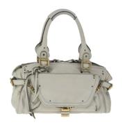 Pre-owned Leather handbags Chloé Pre-owned , White , Dames