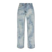 Jeans met rechte pijpen Palm Angels , Blue , Dames