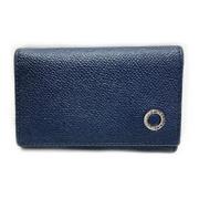 Pre-owned Leather key-holders Bvlgari Vintage , Blue , Unisex