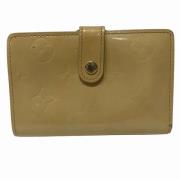 Pre-owned Leather wallets Louis Vuitton Vintage , Beige , Dames