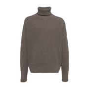 Chunky Wool Roll Neck Jumper Hugo Boss , Brown , Heren