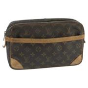 Pre-owned Canvas clutches Louis Vuitton Vintage , Brown , Dames