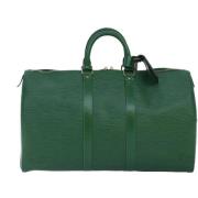 Pre-owned Leather handbags Louis Vuitton Vintage , Green , Dames