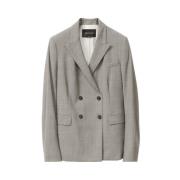 Grijze Peak Lapel Blazer Fabiana Filippi , Gray , Dames