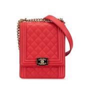 Pre-owned Leather chanel-bags Chanel Vintage , Red , Dames