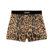 Luipaardprint Elastische Taille Shorts Tom Ford , Brown , Dames