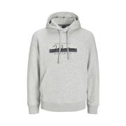 Box Script Sweat Hoodie Jack & Jones , Gray , Heren