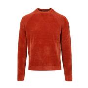 Chenille Stretch Raglan Trui RRD , Orange , Heren