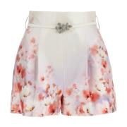 Bloemen Zijde Katoen Zomer Shorts Zimmermann , Multicolor , Dames