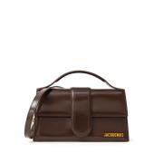 Bruine leren handtas Jacquemus , Brown , Dames