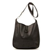 Pre-owned Leather shoulder-bags Hermès Vintage , Black , Dames