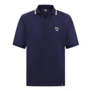 Katoenen Piqué Polo Shirt Boggi Milano , Blue , Heren