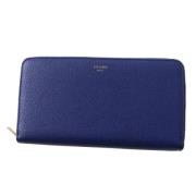 Pre-owned Leather wallets Celine Vintage , Blue , Dames