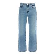 Hoge Taille Rechte Enkel Jeans Frame , Blue , Dames