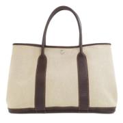 Pre-owned Canvas handbags Hermès Vintage , Beige , Dames