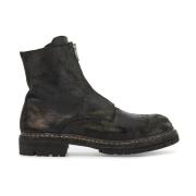 Zwarte Paardenleren Laarzen met Zijrits Guidi , Black , Dames