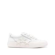 Witte Leren Sneakers met Sterrenpatch Amiri , White , Heren