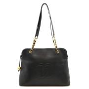 Pre-owned Leather chanel-bags Chanel Vintage , Black , Dames