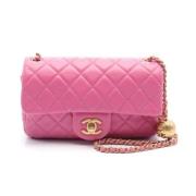 Pre-owned Leather chanel-bags Chanel Vintage , Pink , Dames