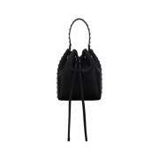 Studded Drawstring Bucket Bag Valentino Garavani , Black , Dames