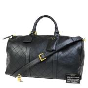 Pre-owned Leather chanel-bags Chanel Vintage , Black , Dames