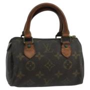 Pre-owned Canvas handbags Louis Vuitton Vintage , Brown , Dames