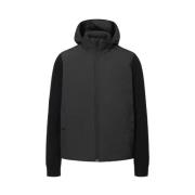 Gerecyclede Hooded Gebreide Jas Ecoalf , Black , Heren