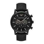 Zwarte heren sporthorloge Emporio Armani , Black , Heren