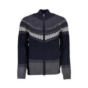 Elegante Blauwe Cardigan met Rits Gant , Blue , Heren