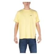 Gele Bedrukte Katoenen T-shirt Hugo Boss , Yellow , Heren